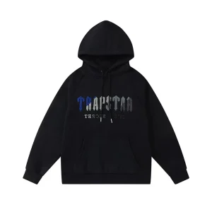 Es ist ein A Secret Bluegray Logo Schwarz Trapstar Kapuzenpullover