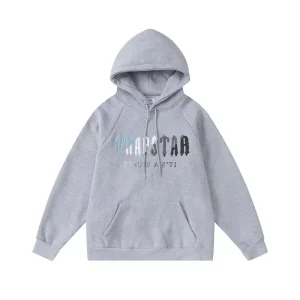 Es ist ein A Secret Blaugrau Logo Grau Trapstar Kapuzenpullover