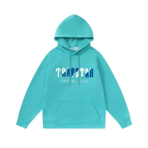 Blauer Trapstar Logo Kapuzenpullover